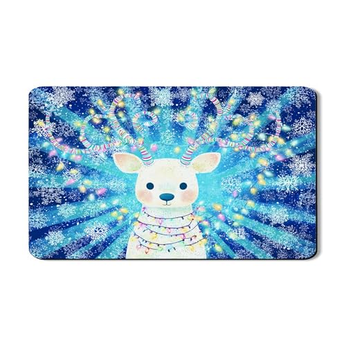 Abtropfmatte mit niedlichem Rentier-Motiv für Küchentheke, Winter-Schneeflocke, saugfähiges Gummi-Abtropfgestell, buntes PU-Leder, Abtropfmatte für Urlaubsdekoration, 30,5 x 50,8 cm Abtropfmatte mit niedlichem Rentier-Motiv für Küchentheke, Winter-Schneeflocke, saugfähiges Gummi-Abtropfgestell, buntes PU-Leder, Abtropfmatte für Urlaubsdekoration, 30,5 x 50,8 cm von Generic