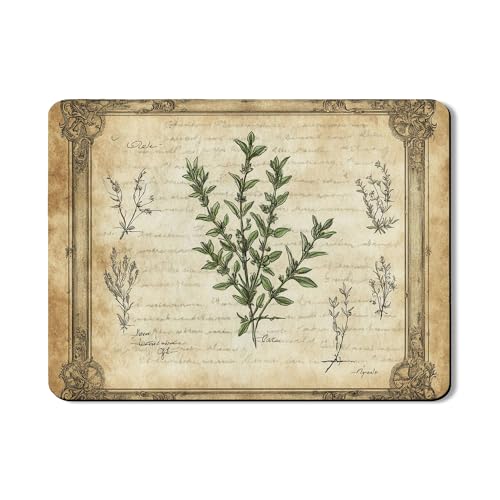 Abtropfmatten für Küchentheke, Vintage-botanisches Design, saugfähiges Gummi-Abtropfgestell, klassische PU-Leder-Trockenunterlage für Küchentheke, Kaffee, Bar, Schutz, 45,7 x 61 cm von Generic