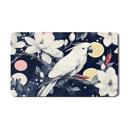 Abtropfmatten für Küchentheke, exotisches Blumenmuster, modernes tropisches Design, saugfähiges Gummi-Abtropfgestell, Matte, Sommerküchen-Dekorschutz, 30,5 x 50,8 cm von Generic