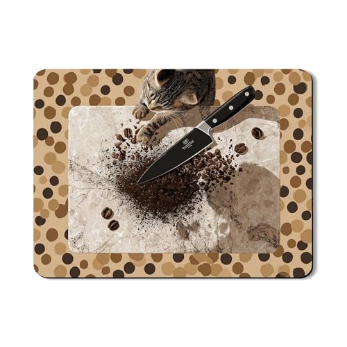Abtropfmatten für Küchentheke, modernes braunes Punkt-Design, saugfähiges Gummi-Abtropfgestell, gemütlicher Küchenschutz, 45,7 x 61 cm von Generic