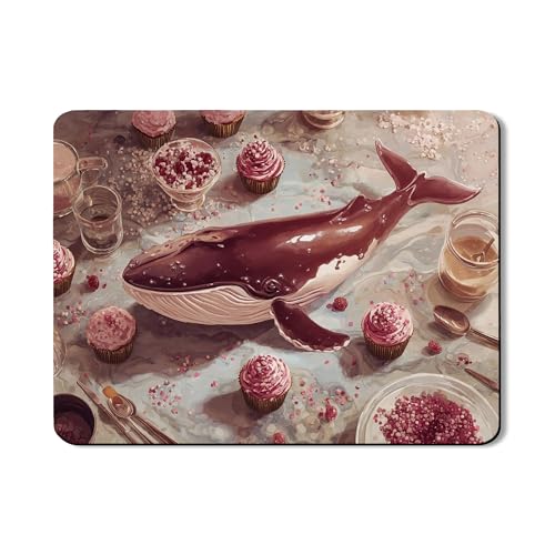 Abtropfmatten mit Walmotiv für Küchentheke, künstlerisches Schokoladenwal-Design, saugfähiges Gummi-Abtropfgestell, Küchenthekenschutz, 45,7 x 61 cm von Generic