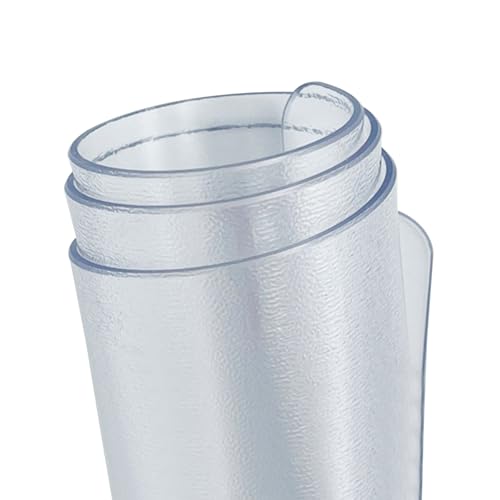 Abwischbare Klare PVC-tischabdeckung Protector Frosted Table Cover 0,80 Mm ölbeständige Weiche Schreibtischunterlage Für Kommode, Büro, Esszimmertisch Frosted Nachtti, Frosted, 23x63inch/60x160cm von Generic