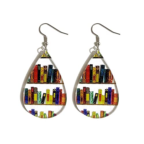 Acryl Bücherregal Ohrringe baumeln Bücherregale Ohrringe für Abschluss Lehrer Schüler Geschenk von Generic