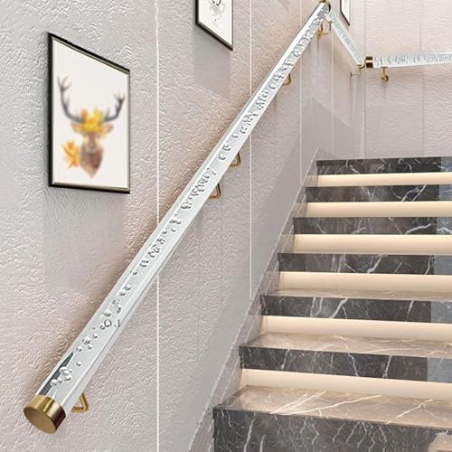 Acryl Klar Treppe Handlauf mit Halterungen, Wandhalterung Treppenhaus Handläufe Rutschfest Custom Robust Langlebig Einfach zu Installieren für Gartentreppen Hotel Home Flur Loft Villa Acryl Klar Treppe Handlauf mit Halterungen, Wandhalterung Treppenhaus Handläufe Rutschfest Custom Robust Langlebig Einfach zu Installieren für Gartentreppen Hotel Home Flur Loft Villa von Generic