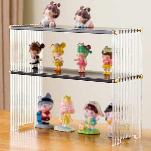 Acryl-Vitrine, Minifiguren-Vitrine, Bambushalter-Regal-Organizer, for Zuhause, Büro(2) von Generic