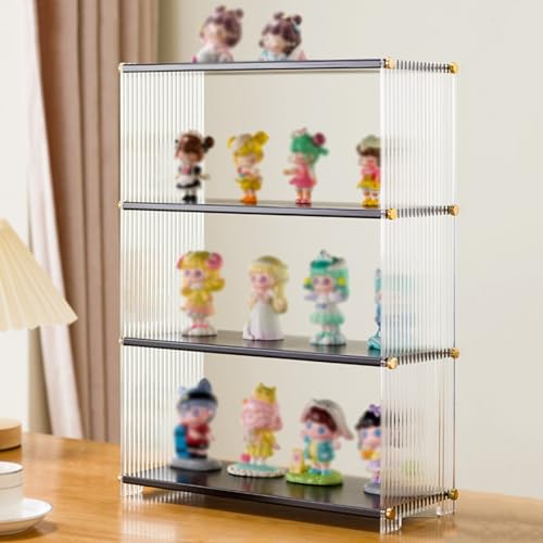 Acryl-Vitrine, Minifiguren-Vitrine, Bambushalter-Regal-Organizer, for Zuhause, Büro(4) von Generic