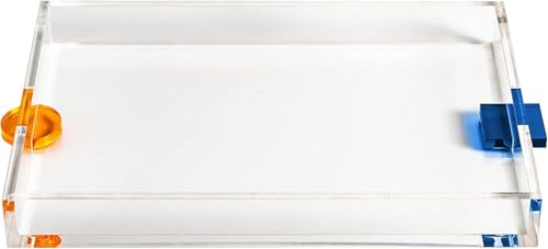 Acryl-serviertablett, Klare Dekorative Serviertabletts Für Küche Esszimmertisch Ottomane Waschtisch Arbeitsplatte Rund Orange 11,8 "x 11,8", Rectangle Transparent 2, 12.8"x 8.9"x1.5"/32.6x22.6x3.8cm Acryl-serviertablett, Klare Dekorative Serviertabletts Für Küche Esszimmertisch Ottomane Waschtisch Arbeitsplatte Rund Orange 11,8 "x 11,8", Rectangle Transparent 2, 12.8"x 8.9"x1.5"/32.6x22.6x3.8cm von Generic