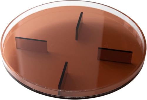 Acryl-serviertablett, Klare Dekorative Serviertabletts Für Küche Esszimmertisch Ottomane Waschtisch Arbeitsplatte Rund Orange 11,8 "x 11,8", Round Brown, 11.8"x 11.8"x2.0"/30x30x5cm von Generic