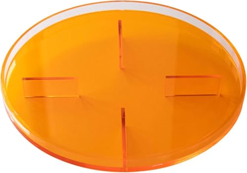 Acryl-serviertablett, Klare Dekorative Serviertabletts Für Küche Esszimmertisch Ottomane Waschtisch Arbeitsplatte Rund Orange 11,8 "x 11,8", Round Orange, 11.8"x 11.8"x2.0"/30x30x5cm von Generic