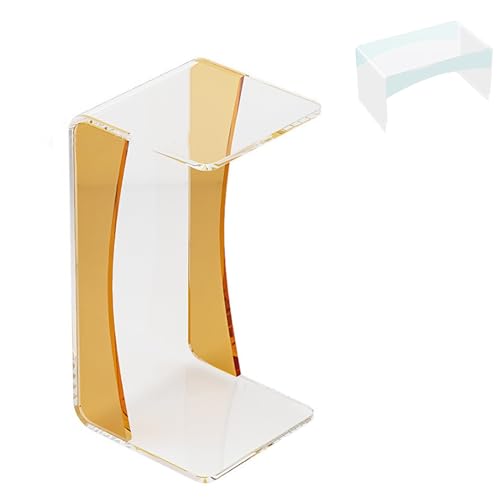 Acryltisch C-Form, Stilvolles Und Flexibles Design Couchtisch Oder Nachttisch Nutzbar Für Wohnzimmer Oder Schlafzimmer, Horizontal Oder Vertikal Platziert(Orange,30 * 30 * 60cm) von Generic