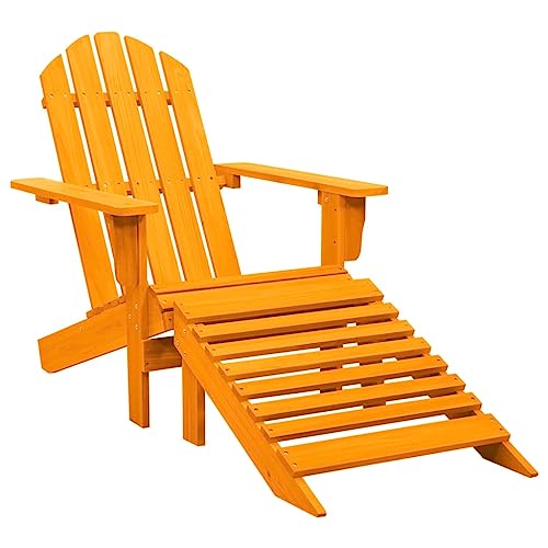 Adirondack-Gartenstuhl mit Fußteil Massivholz Tanne Orange,315868 von Generic
