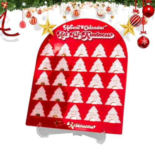 Adventskalender mit Weihnachtsdekorationen, Countdown-Kalender 'Weihnachtsbaum', Adventskalender '24 Tage, 2D Acryl Tischdekoration für Zuhause, Wohnzimmer und Bücherregal von Generic