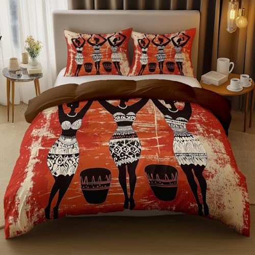 Afrikanische Frau Bettwäsche 135x200 Afrika Bettwäsche Set, 3D Bettbezug Set Weich Microfaser Bettbezüge 2 Teilig Afrika Wendebettwäsche für Einzelbett, mit 1 Kissenbezug b2011 Afrikanische Frau Bettwäsche 135x200 Afrika Bettwäsche Set, 3D Bettbezug Set Weich Microfaser Bettbezüge 2 Teilig Afrika Wendebettwäsche für Einzelbett, mit 1 Kissenbezug b2011 von Generic