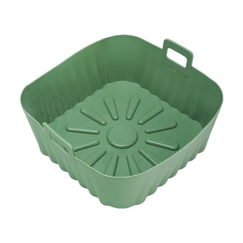Air Fryer Silicon - Silikon -Backschale, wiederverwendbare Luft Fritteuse -Liner | Nicht -Stick -Kochkorb, hitzebeständige Silikon -Töpfchenschale, Küchenwerkzeug für schnelle Abendessen einfache saub von Generic