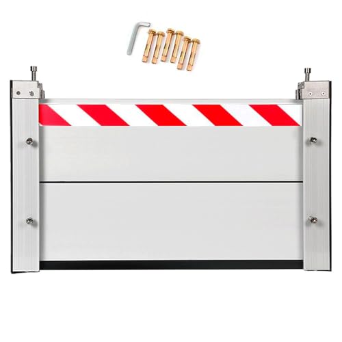 Aluminium-Hochwasserschutzwand L 430cm x H 40cm, Mobile Hochwasserschutz Barriere TüR, Hochwasserresistenz Garagentor Wiederverwendbare Wasserbarrieren von Generic