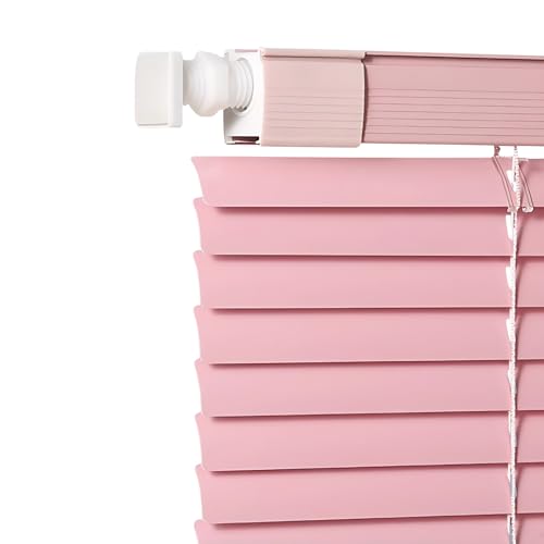 Aluminium Jalousien Fenster 25.0 mm Lamellen Horizontal Jalousette Ohne Bohren Sichtschutz Vorhänge Plissee Schalusie Seitenzugrollo für Zuhause Büro(100cm x 220cm) von Generic