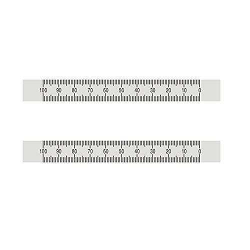 Aluminium-Lineal, selbstklebend, 15 mm Breite, silberfarbene metrische Skala, Gehrungsband, Maßstab (rechts nach links), 300 mm Länge, 2 Stück von Generic