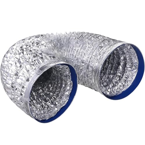 Aluminiumfolie-Trockner-Entlüftungsschlauch flexibler nicht isoliertes Luftkanal für HLK & Auspuff 105mm(4in) 2m(6.5ft) von Generic