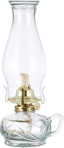 Ambiente Zelt Pony Licht Retro Offene Flamme Kerosinlampe Innennutzung Beleuchtung Winddicht Öllampe Verstellbarer Schalter Butterlampe Haushalt Kristallglas, 1 Pack von Generic
