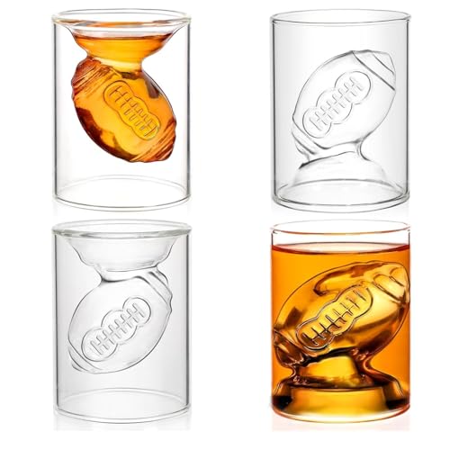 American Football Cocktailglas Schnapsgläser 4er Set passend zur NFL Geschenk für Footballfans von Generic