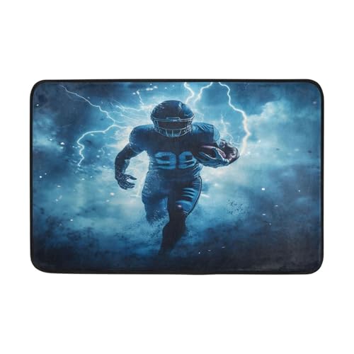 Amerikanischer Footballspieler Schmutzfangmatte Robust Sauberlaufmatte Waschmaschinenfest Fußmatte Für Patio Außen Wc Deko 40 X 60Cm von Generic