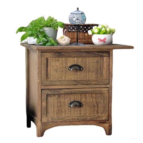 Amerikanischer Nachttisch Aus Massivholz Im Ländlichen Stil, Einfacher Schlafzimmerschrank Im Schubladenstil(1,50CM(19.6IN)) von Generic