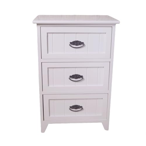 Amerikanischer Nachttisch Aus Massivholz Im Ländlichen Stil, Einfacher Schlafzimmerschrank Im Schubladenstil(3,70cm(27.5in)) von Generic