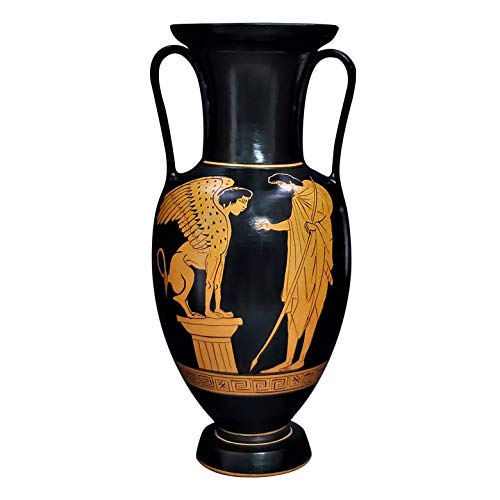 Amphore, Oedipus und Sphinx Vase aus antiker griechischer Keramik, Museumskopie Amphore, Oedipus und Sphinx Vase aus antiker griechischer Keramik, Museumskopie von Generic