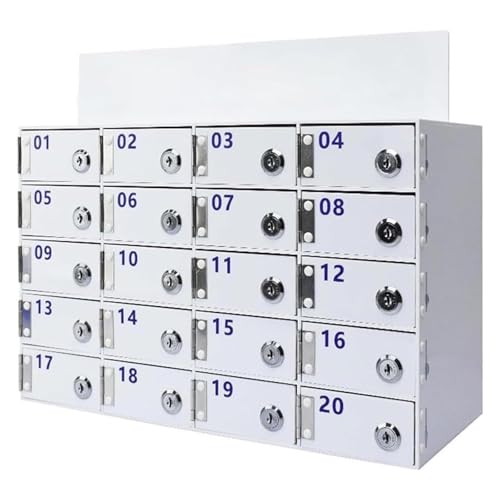 An Der Wand Montierter Handy-Schließfachkasten Mit Türschlössern Und Schlüsseln. Sicherer Aufbewahrungs-Organizer Für Fabrik, Schule, Büro, Handyschrank Mit Schlüssel/25Slots An Der Wand Montierter Handy-Schließfachkasten Mit Türschlössern Und Schlüsseln. Sicherer Aufbewahrungs-Organizer Für Fabrik, Schule, Büro, Handyschrank Mit Schlüssel/25Slots von Generic