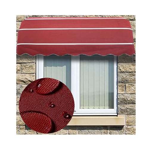 An der Wand montierter Sonnenschirm, bogenförmig, einziehbares Vordach, Fenstermarkise, Türüberdachung, Terrassen-Sonnenschutz mit Rahmen und wasserdichtem Polyester, geeignet für alle Arten von Generic