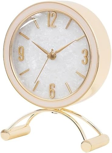 Analoger Wecker, Einfache Schreibtischuhren Mode Wohnzimmer Zuhause Tischuhr Dekorative Tischuhr Stille Desktop-Uhr Nachttisch Dekor, White Analoger Wecker, Einfache Schreibtischuhren Mode Wohnzimmer Zuhause Tischuhr Dekorative Tischuhr Stille Desktop-Uhr Nachttisch Dekor, White von Generic