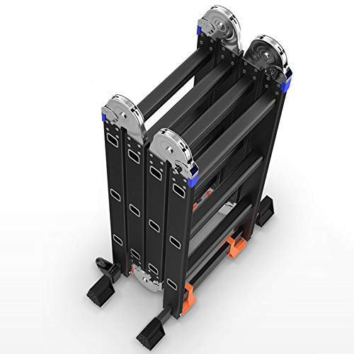 Anlegeleiter Multifunktions-Klappleiter Dicke Aluminiumlegierungsleitern Haushaltsleiter Hebeleiter Ingenieurleiter Treppe (Size : 4mm Straight Ladder 4.75m) von Generic