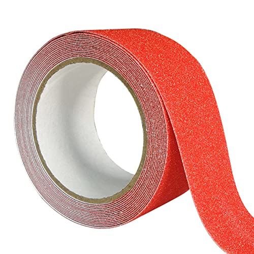 Anti-Rutsch-Sicherheits-Klebeband, rutschfest, für drinnen und draußen, selbstklebend, für Treppen, Boden, 50 mm x 5 m, Orange von Generic