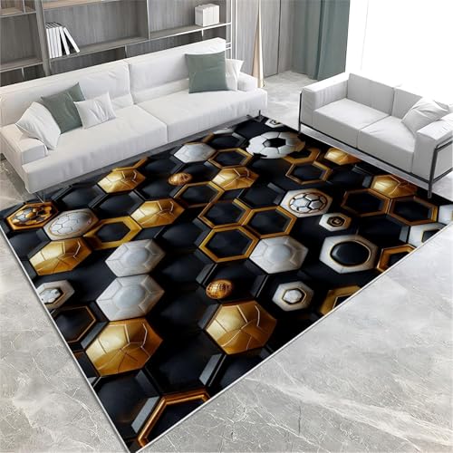 Anti-Rutsch-Teppich, 3D Druck Abstrakter Geometrischer Fußball Tischsets Schlafzimmerteppich E Fußmatten Haushaltsbereich Matte Haustierteppich 120 X 160 cm /3783859410109 Anti-Rutsch-Teppich, 3D Druck Abstrakter Geometrischer Fußball Tischsets Schlafzimmerteppich E Fußmatten Haushaltsbereich Matte Haustierteppich 120 X 160 cm /3783859410109 von Generic