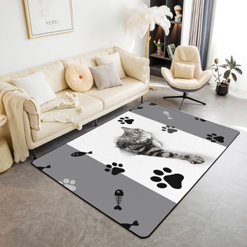 Anti-Rutsch-Teppich, 3D Druck Tierkatze Tischsets Schlafzimmerteppich E Fußmatten Haushaltsbereich Matte Haustierteppich 140 X 200 cm /8662598776710 Anti-Rutsch-Teppich, 3D Druck Tierkatze Tischsets Schlafzimmerteppich E Fußmatten Haushaltsbereich Matte Haustierteppich 140 X 200 cm /8662598776710 von Generic