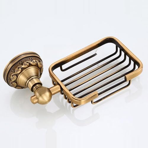 Antik Messing Aluminium Badzubehör Set Bademantel Haken Papierhalter Handtuchhalter Seifenkorb Badarmatur Toilettenpapierhalter, Soap Basket Antik Messing Aluminium Badzubehör Set Bademantel Haken Papierhalter Handtuchhalter Seifenkorb Badarmatur Toilettenpapierhalter, Soap Basket von Generic