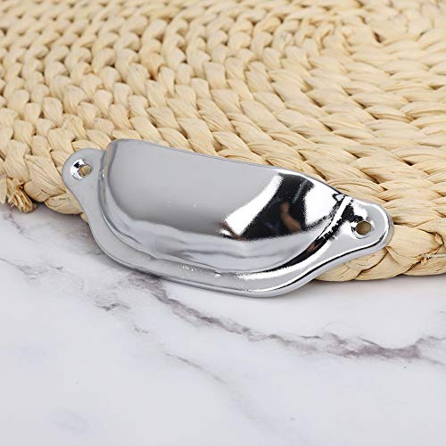 Antike Pull Shell Griff, für Medizin Brust Bücherregal Schrankschublade Antique Pull Shell Griff Halbkreisförmiger Chinesischer Stil Möbel Möbelgriff (SILVER) von Generic