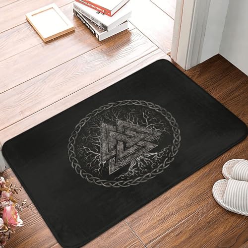 Antikes Kompassmuster Der Kelten Aus Der Nordischen Mythologie Fußabtreter Komfortabel Badvorleger Waschbar Eingangstürmatte Für Außen Flur Haustür 40X60 cm von Generic