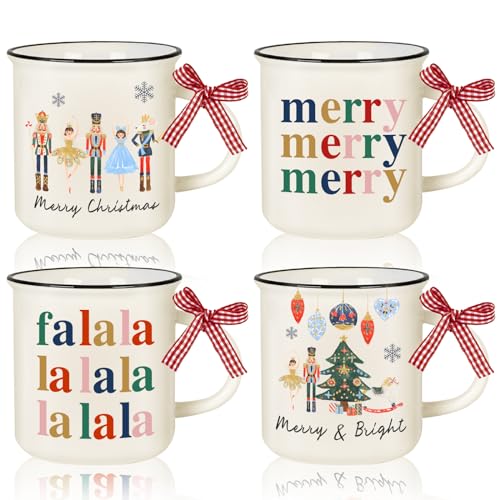 AnyDesign Mini-Becher mit kariertem Band, Aquarell, Nussknacker, Mini-Kaffeetasse, Weihnachten, Winter, Partybecher für Tischaufsätze, abgestuftes Tablett, Dekoration, Geschenke, 4 Stück von Generic