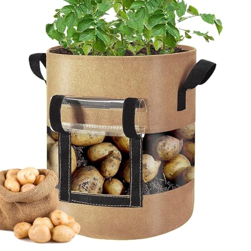 Anzuchttöpfe | Multischäcke mit Griffen, sichtbar | Pflanztöpfe in | Hochleistungs Pflanztöpfe gewischt | VliesDicker Growing Planter von Generic
