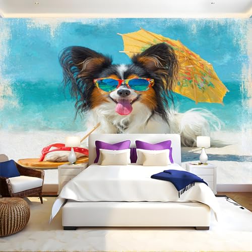 Aquarellstil Vliestapete Tier Papillon Fototapete Wohnzimmer Schlafzimmer Kinderzimmer 300 x 210 cm Vliestapete Wandbild 3D Art Effekt Moderne Wanddeko Büro Flur von Generic