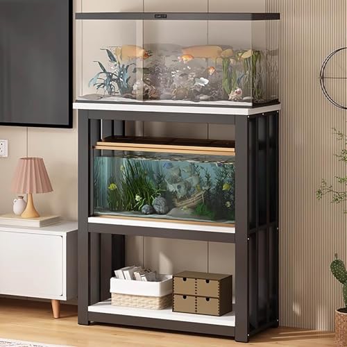 Aquaristik Ständer für Aquarien Fischständer, Pflanzenschrank, 10, 20, 30, 40 Gallonen, Reptilien, verstellbare Regale, 3 Ebenen, Schildkröten-/Reptilien-OrRack-Regal, Aufbewahrungshalterung von Generic