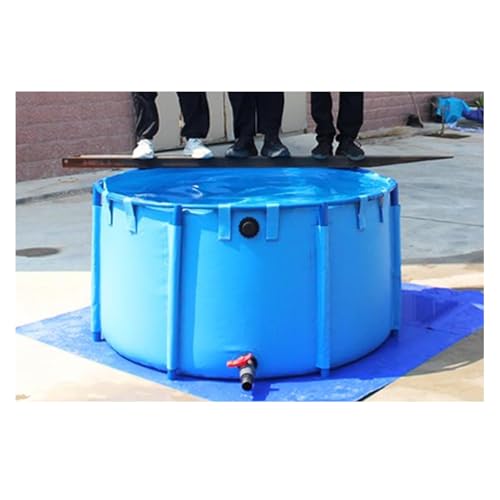 Aquarium-Poolteich Faltbarer Hartplastikpool Hochbelastbares PVC, Einfache Montage Innen-/Außenteich Für Koi Und Goldfische(3617L/956GAL-2.4X0.8M (D X H)) von Generic