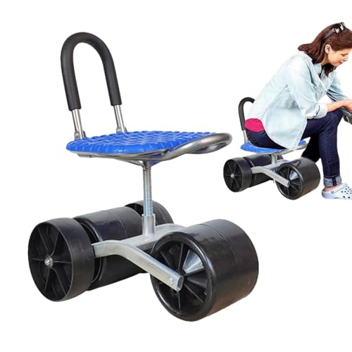 Arbeitssitz für den Garten im Freien, klappbarer Gartenwagen, 360 Grad drehbare Gartenarbeitssitze | Robuster Rollhocker für Gartenwagen mit Alt von Generic