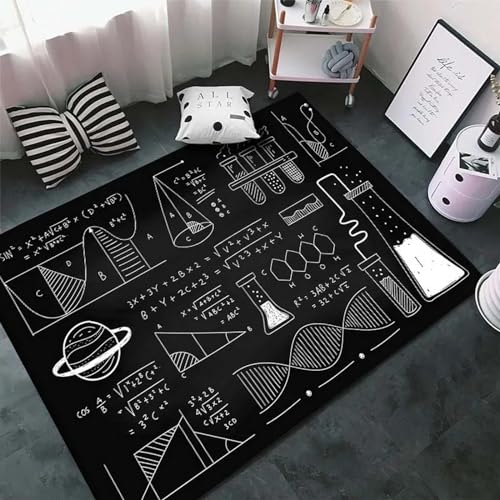 Area Map Wohnzimmerteppich Schlafzimmerteppich Mathe-Chemie-Formeln An Der Tafel Teppich 3D-Gedruckter Flauschiger Flanellteppich - Polyester-Soft-Touch, Leicht Zu Reinigen 40 X 60 cm /927005381890 von Generic
