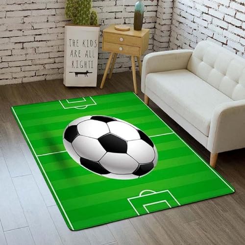Area Wohnzimmerteppich Schlafzimmerteppich Fußball, Fußballplatz Teppich 3D-Gedruckter Flauschiger Flanellteppich - Polyester-Soft-Touch, Leicht Zu Reinigen 100 X 200 Cm , Mit Gummirückse -18704876450 Area Wohnzimmerteppich Schlafzimmerteppich Fußball, Fußballplatz Teppich 3D-Gedruckter Flauschiger Flanellteppich - Polyester-Soft-Touch, Leicht Zu Reinigen 100 X 200 Cm , Mit Gummirückse -18704876450 von Generic