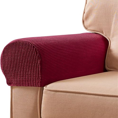Armlehne Stuhlbezüge, Stretch Sessel Couch Armlehnenbezug, Rutschfestes Spandex Polyester Sofa Stuhl Armkappen Schonbezüge Für Möbelschutz, Red Wine, 1 Pair Armlehne Stuhlbezüge, Stretch Sessel Couch Armlehnenbezug, Rutschfestes Spandex Polyester Sofa Stuhl Armkappen Schonbezüge Für Möbelschutz, Red Wine, 1 Pair von Generic