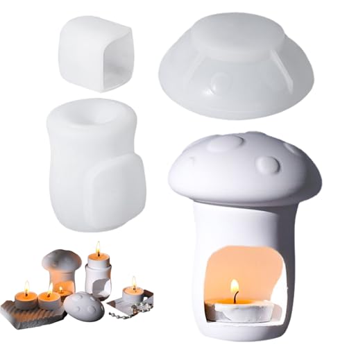 Aromatherapie Kerze Silikonform - Gips -Tropfkleberform, Hohlpilzform, Kerzenhalterschale | Wiederverwendbares flexibles Design, einfache Veröffentlichung für DIY -handgefertigtes Handwerksprojekt für Aromatherapie Kerze Silikonform - Gips -Tropfkleberform, Hohlpilzform, Kerzenhalterschale | Wiederverwendbares flexibles Design, einfache Veröffentlichung für DIY -handgefertigtes Handwerksprojekt für von Generic