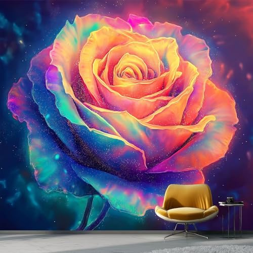 Art Fototapete Rosenmuster Art Mauer VliesTapete 400 x 280 cm, Wandtapete Fantasievoller Romantischer Stil Wanddeko Wand Wohnzimmer Schlafzimmer Wohnung Wandbilder, Bunt Art Fototapete Rosenmuster Art Mauer VliesTapete 400 x 280 cm, Wandtapete Fantasievoller Romantischer Stil Wanddeko Wand Wohnzimmer Schlafzimmer Wohnung Wandbilder, Bunt von Generic