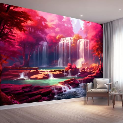 Art Fototapete Wasserfälle Art Mauer VliesTapete 400 x 280 cm, Wandtapete Traumhafter Stil Wanddeko Wand Wohnzimmer Schlafzimmer Wohnung Wandbilder, Rosa Art Fototapete Wasserfälle Art Mauer VliesTapete 400 x 280 cm, Wandtapete Traumhafter Stil Wanddeko Wand Wohnzimmer Schlafzimmer Wohnung Wandbilder, Rosa von Generic
